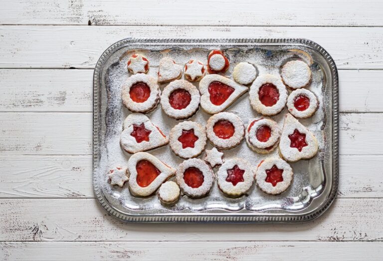 Cinnamon & Orange Jam Linzer Cookies